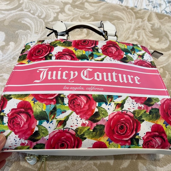 JUICY Couture White Multi Rose Billboard-Tote Bags - Picture 2 of 11